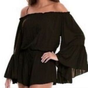 Black Women's off the Shoulders Romper Size XL